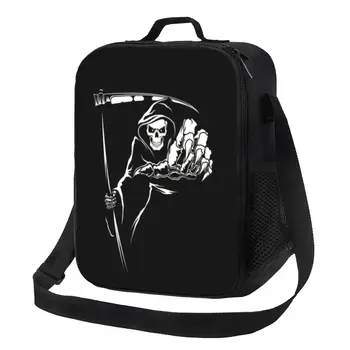 Grim Reaper izoliuotas pietų krepšys darbo mokyklai Demon Skull vandeniui atsparus terminis aušintuvas Bento dėžutė Moterų vaikai