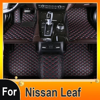 Grindų kilimėliai Nissan Leaf ZE0 AZE0 2011~2017 Purvui atsparūs automobilių kilimėliai prabangus odinis kilimėlis Anti-dirt Pad Automobilių aksesuarai Interjeras