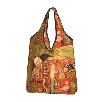 Gustav Klimt Pirkinių krepšys Sulankstomos bakalėjos eko krepšiai Didelės talpos 