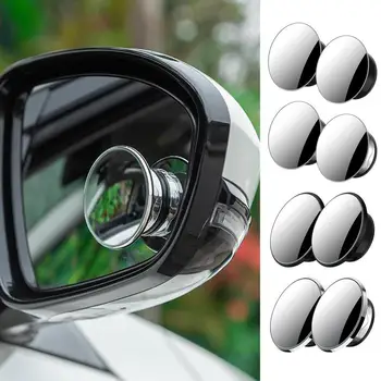 HD stiklo apvalaus rėmo išgaubtas aklosios zonos veidrodėlis 360 laipsnių didelės raiškos atspindintys lęšiai Skaidrus galinio vaizdo veidrodėlis Automobilių priedai