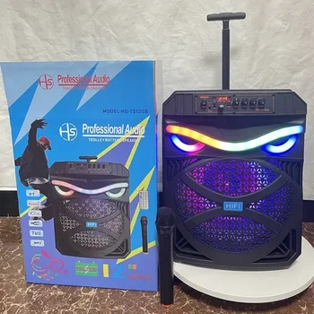 Heavy Bass 10000W Peak Value Karaoke Sound Box Bluetooth garsiakalbis Nešiojamasis RGB žibintų žemų dažnių garsiakalbis HiFi stereofoninis belaidis mikrofonas