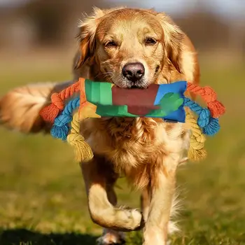 Heavy Duty Dog Rope Toy Patvarus šunų virvės kramtymo žaislas Lauko treniruotės Smagus žaidimas Kačių šunų žaislai dideliems mažiems šunims Naminių gyvūnėlių reikmenys