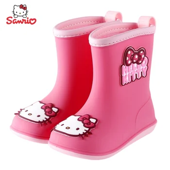 Hello Kitty Anime periferiniai įrenginiai Kawaii mielas animacinis filmas Vaikai Vandens batai Neperšlampami lietaus batai Kūrybiniai lietaus batai Dovanų didmeninė prekyba