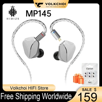 Hidizs MP145 HIFI ausinės Itin didelės plokštuminės magnetinės HiFi ausinės su nuimamomis 0.78 2pin kabelinėmis ausinėmis