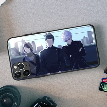 Ieiri Gojo Geto Jujutsu Kaisen Anime Soft TPU stiklinis telefono dėklas, skirtas IPhone 6s 7 8 14 15 Plus X Xr Xs 11 12 13 Mini 14 15 Pro Max