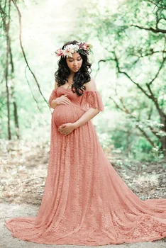 Ilgas motinystės fotografijos rekvizitas Nėštumo suknelė Fotografija Motinystės suknelės fotosesijai Nėščia suknelė Nėriniuota Maxi suknelė