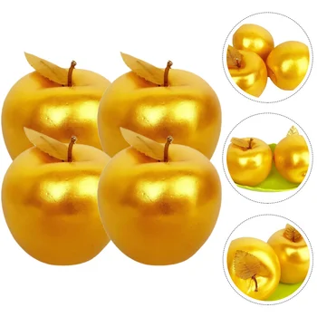 Imituota auksinių netikrų vaisių puošmena Dirbtinis modelis Tikroviški putplasčio formos ornamentai