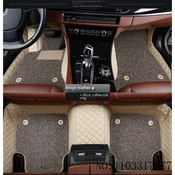 Individualus dvisluoksnis automobilio grindų kilimėlis, tinkamas BMW X6 E71 2008-2014 F16 G06 X7 G07 6 Seat 7 Seat salono aksesuarai