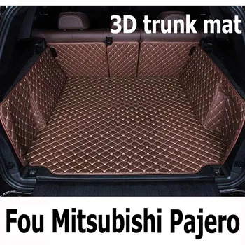 Individualūs automobilių bagažinės kilimėliai Mitsubishi Pajero 7seats 2017 neperšlampami batų kilimai Pajero 2016-2007 smėlio spalvos 4 spalvos