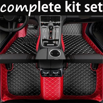 Individualūs odiniai automobilių grindų kilimėliai FORD Fiesta 2017-2020 rinkiniui Automobiliniai kiliminiai kilimėliai Pėdų pagalvėlės