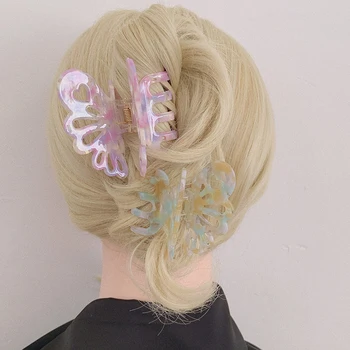 INS Nauji plaukų aksesuarai Nišos dizainas 9cm spalvingas mažų gėlių plaukų nagų mada acto rūgšties ryklio spaustukas didmeninis lašų siuntimas