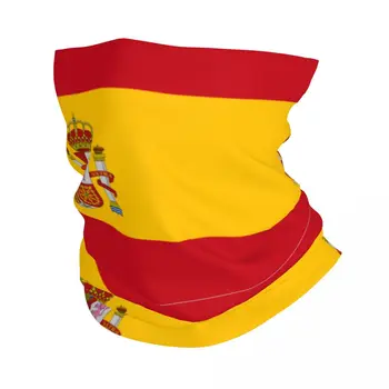 Ispanijos vėliava Bandana Neck Gaiter spausdinta kaukė Šalikas Daugkartinio naudojimo veido kaukė Jojimas Unisex Adult Washable