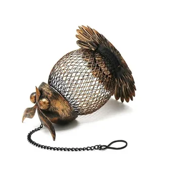 Išorinis tinklinis pelėda Metalinis sodo dekoras Laukiniai tiektuvai Kolibrių priedai Pakabinamas tiektuvo formos paukštis
