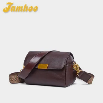 Jamhoo Luxury Solid Color Leather Handbag Women's Bag Vintage Shoulder Crossbody Bags for Women Ladies Tote Bag Desginer Bolas