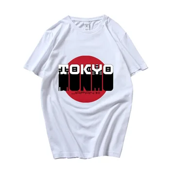 Japan Tokyo marškinėliai 100% medvilnė aukštos kokybės trikotažai moterims/vyrams Vasaros korėjietiško stiliaus marškinėliai Originalumas Laisvalaikio estetika Gatvės apranga