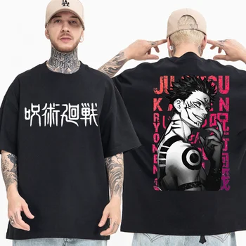 Japonų anime Jujutsu Kaisen marškinėliai Itadori Yuji Print Harajuku marškinėliai Vyrai Ryomen Sukuna Unisex Marškinėliai trumpomis rankovėmis Vyras
