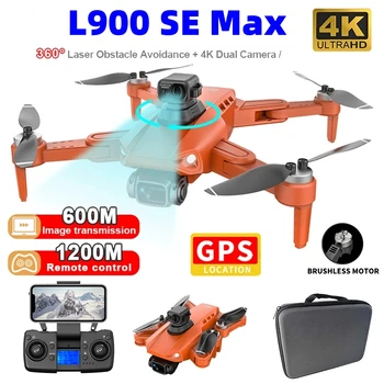 JHD L900 SE MAX L900 PRO SE MAX Drone 4K Professional HD dviguba kamera 360° kliūčių vengimas Bešepetėlinis variklis GPS 5G WIFI RC Dronas