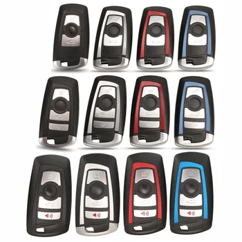 jinyuqin Smart Car Key Shell Cover Remote Keyless Case, skirtas BMW CAS4 F FEM 3 5 7 Series E90 E92 E93 X5 F10 F20 F30 F40 Panic FOB