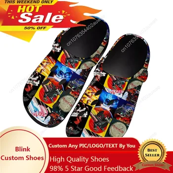 Judas Priest Metal Rock Band Home Clogs Custom Water Shoes Mens Womens Teenager Sandals Garden Clog Breathable Hole Slippers