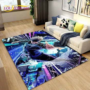 Jujutsu Kaisen anime animacinių filmų zonos kilimėlis,kilimai svetainės kilimėlis miegamojo sofa durų kilimėlis dekoravimas,vaikai žaidžia neslystantį grindų kilimėlį