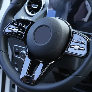 Juodas vairo mygtukas Rėmo apdaila Dangtelio apdaila Automobilio stilius ABS skirta Mercedes Benz B klasei B200 2020