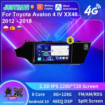 JUSTNAVI Skirta Toyota Avalon 4 IV XX40 2012 - 2018 Android 10.0 Automobilių radijas Stereo Carplay Multimedia Video Player GPS navigacija