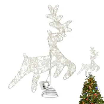 Kalėdų eglutės viršūnė Žvaigždžių viršūnė Žvaigždė su lemputėmis Kūrybinės kalėdinės topper kalėdinės dekoracijos valgomojo stalo stalui