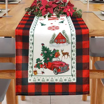 Kalėdų stalo bėgikas Dygminų pušies lapai Xmas stalo vėliavos viršelis Navidad Natal dovanos Kalėdų dekoras Naujieji metai 2023 Staltiesė