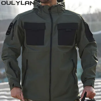Karinė uniforma Žygiai Taktiniai Vėjui atsparūs vilnoniai paltai Žieminis šiltas ilgomis rankovėmis Susiliejančios kišenės Vienodi drabužiai
