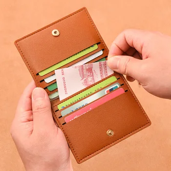 Karštai parduodamas kortelių krepšys Plonas ir kompaktiškas banko ID kortelės dėklas Vairuotojo pažymėjimo piniginė Paprastas ir antimagnetizuojantis kortelės laikiklis
