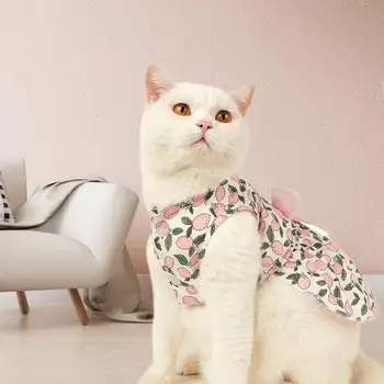 Kačių sijonas Plaunama naminių gyvūnėlių suknelė Minkšta tekstūra Žavingas gražus vasaros mažas šuo Princesės Cosplay kostiumas