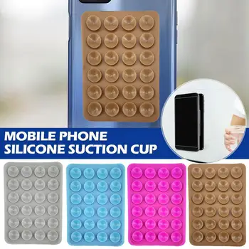 Kvadratinis vienpusis mobiliojo telefono silikoninis siurbtukas Universalus telefono laikiklis Siurbimo kilimėlis 5.5*8cm