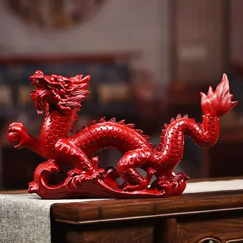 Kūrybinė raudono medžio drožyba Drakono apdaila Raudona medžio masyvo zodiako juosta Drakonas Amatų biuras Namų apyvokos raudonmedžio dovanų dekoravimo amatai