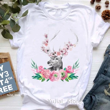 Lama Love Alpaca Animal Print Marškinėliai Girls Funny Harajuku Kawaii Drabužiai Vasaros mados viršūnės Trikotažiniai marškinėliai Femme Trumpomis rankovėmis