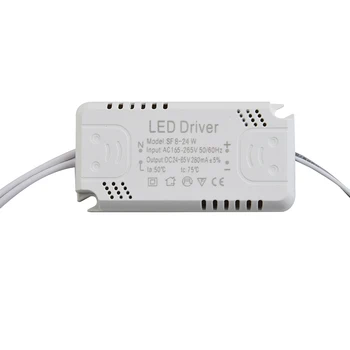 LED tvarkyklės adapteris LED apšvietimui AC165-265V neizoliuojantis transformatoriaus pakeitimas lubų šviesos vienspalvei pavarai