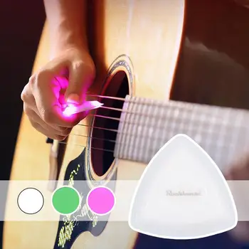 LED Švytinti gitara Pick Food-Grade Plastic Guitar Touch Luminous Pick Musical Stringed Instrument Glowing
