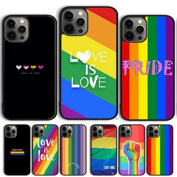 LGBT Same Love Rainbow Flag telefono dėklas, skirtas iPhone 14 15 13 12 Mini XR XS Max dangteliui, skirtas Apple 11 Pro Max 8 7 Plus SE2020 Coque