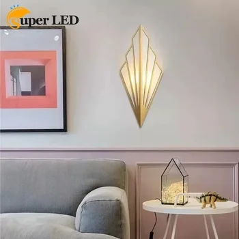 Light Luxury Boutique Triangle Simple Bedroom Bed Background Sieniniai šviestuvai Modern Wall Sconce Bracket Indoor Wall Lights