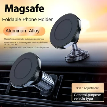Lydinio stiprus magnetinis automobilio telefono laikiklis sulankstomas universalus magnetas prietaisų skydelis Automobilinis laikiklis, skirtas MagSafe iPhone 15 14 13 Samsung Xiaomi