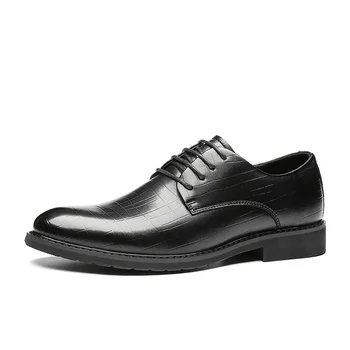 Madingas prekės ženklas Vyriški verslo laisvalaikio batai Aukštos klasės banketiniai oficialūs batai Vyriški aukštos kokybės natūralios odos batai Nemokamas pristatymas