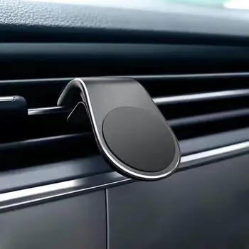 Magnetinis automobilio telefono laikiklis Oro išleidimo laikiklis Spaustukas 360 laipsnių rotuojamas universalus aliuminio lydinio automatinis mobiliojo telefono palaikymo laikiklis