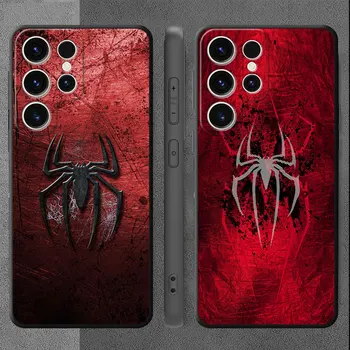 Marvel Spider Man logotipas Prabangus dėklas, skirtas Samsung Galaxy S21 S20 Note 20 Ultra 10 Plus 8 9 S23 5G S22 Note20Ultra dangtelio silikonas