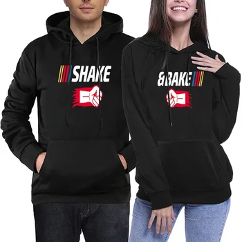 Matching Couples Sweatshirt Shake and Bake Graphic Women Men Couple Hoodie Casual Sweat Long Sleeve Oversized Y2k Hoody Top