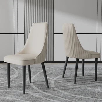 Medinė unikali valgomojo kėdė Svetainė Odinė itališka vidaus valgomojo kėdė Dizaineris Balkonas Chaises Salle Manger Namų baldai