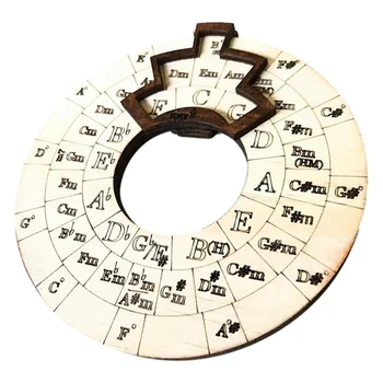 Melodijos įrankio akordų ratas muzikantams Ratas Medinis ratas ir muzikinio nušvitimo įrankis
