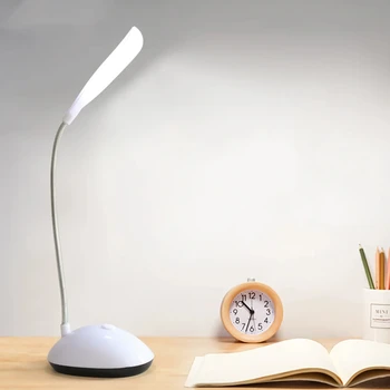 Mini LED knygų lemputė Nešiojama akių apsaugos skaitymo lempa 4Leds Staliniai žibintai AAA baterija maitinama darbo miegamojo studijoms