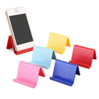 Mini nešiojamas mobiliojo telefono fiksuotas laikiklis laikiklis saldainių spalvos stalo laikiklis stalo laikiklis stovas mobiliųjų telefonų planšetiniams kompiuteriams atsitiktinė spalva