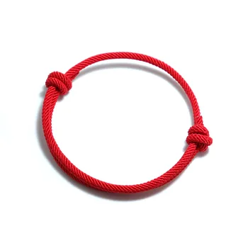 Minimalistinė Lucky Rope apyrankė Raudona rankų darbo reguliuojama braclet for Hombre Femme Best Friend Braslet Cool Biker Jewelry Pulseira