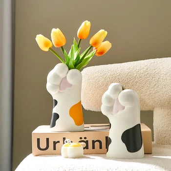 Modernus mielas kačių nagų derva Stalviršio dekoratyvinė vaza, Svetainės įėjimas Valgomojo stalas Miegamojo darbastalio dekoratyviniai aksesuarai
