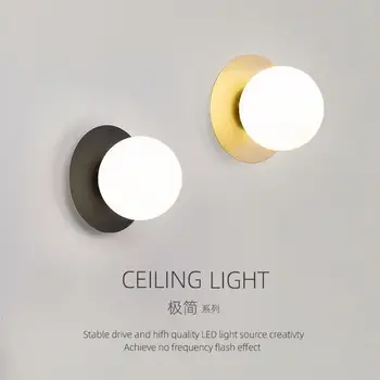 Modernūs paprasti naktiniai sieniniai šviestuvai Kūrybiniai LED vidaus miegamojo dekoro sienų apmušalai Šeimos įėjimo apšvietimas Auksas G9 9W laikiklio lemputė